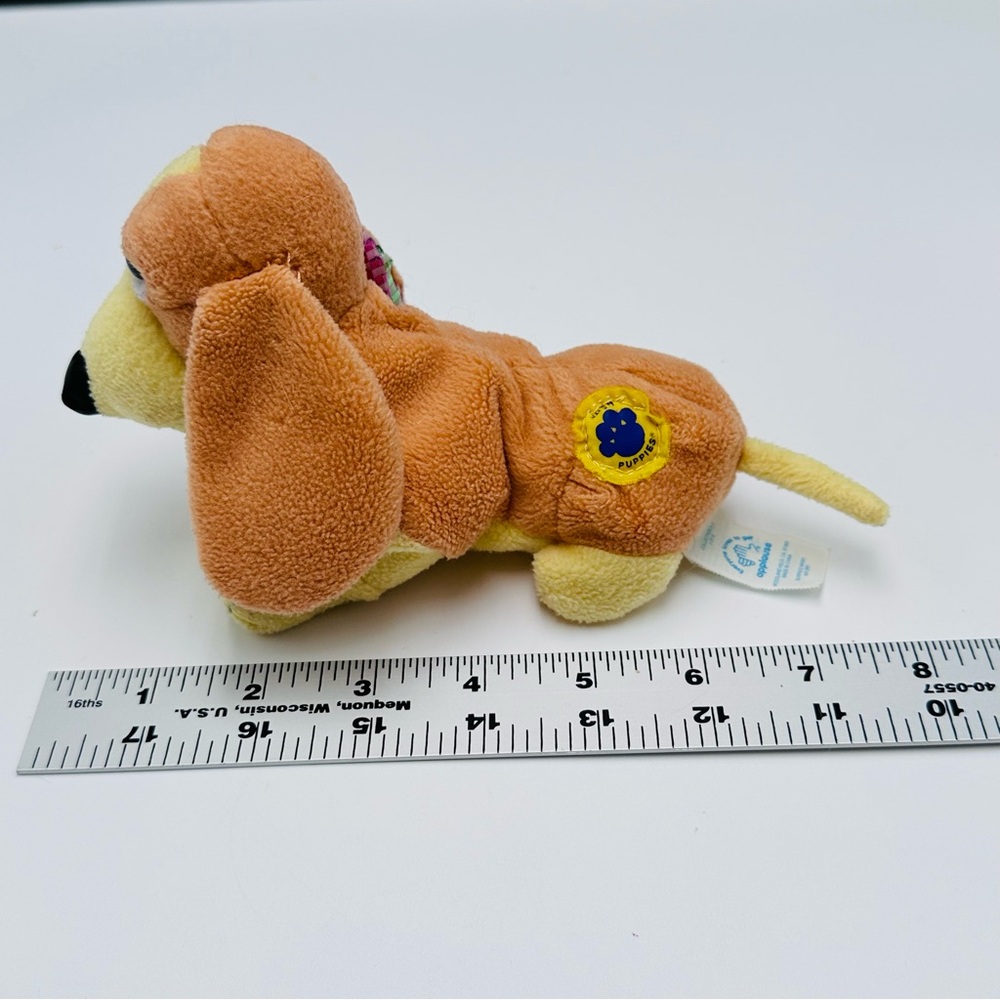 Hush Puppies Basset Hound Soft Stuffed Plush Puppy Dog 6” Beanbag Applause - Picture 12 of 12